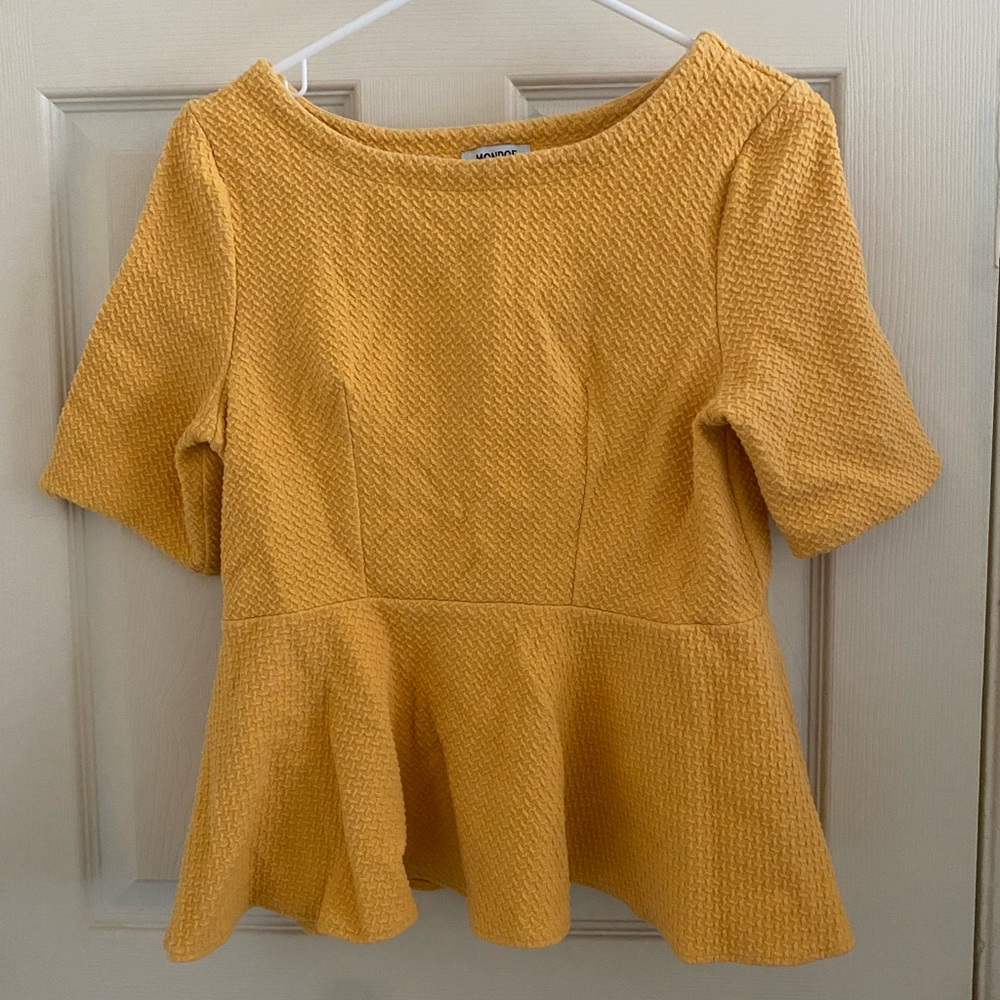 Textured Peplum Top